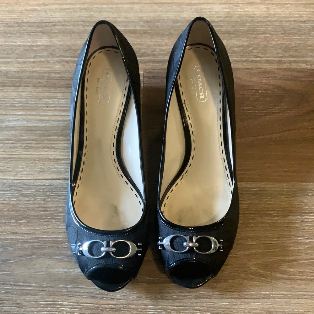 Coach wedges - black - size 9.5